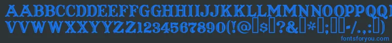 CaptainHowdy Font – Blue Fonts on Black Background