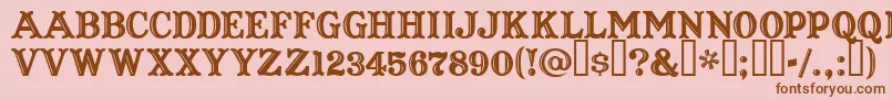 CaptainHowdy Font – Brown Fonts on Pink Background