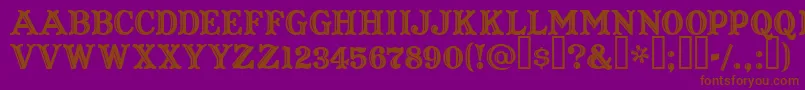CaptainHowdy-fontti – ruskeat fontit violetilla taustalla