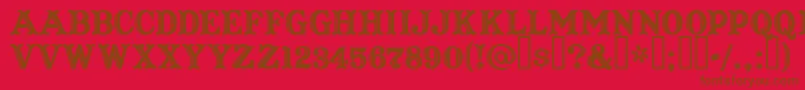 CaptainHowdy Font – Brown Fonts on Red Background