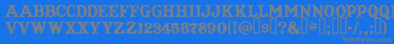CaptainHowdy Font – Gray Fonts on Blue Background