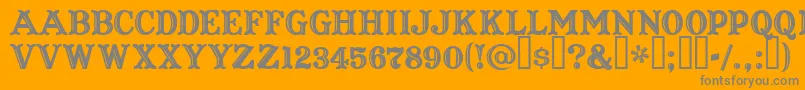 フォントCaptainHowdy – オレンジの背景に灰色の文字