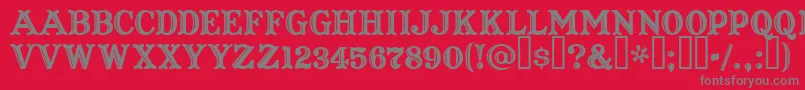 フォントCaptainHowdy – 赤い背景に灰色の文字