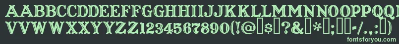CaptainHowdy Font – Green Fonts on Black Background