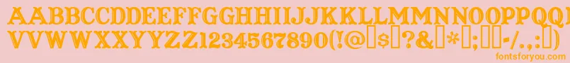 CaptainHowdy Font – Orange Fonts on Pink Background