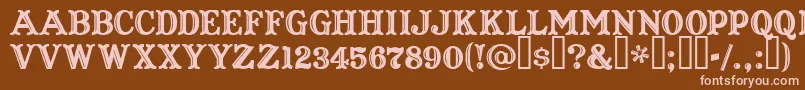 CaptainHowdy Font – Pink Fonts on Brown Background