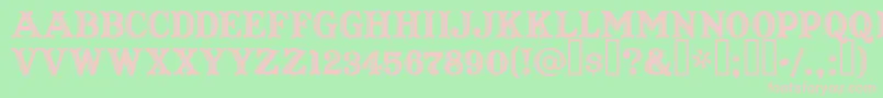 CaptainHowdy Font – Pink Fonts on Green Background