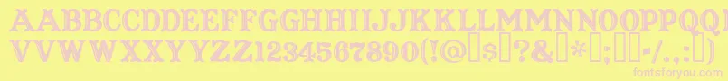 CaptainHowdy Font – Pink Fonts on Yellow Background