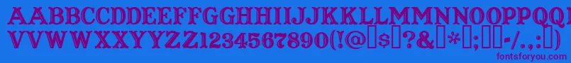CaptainHowdy Font – Purple Fonts on Blue Background