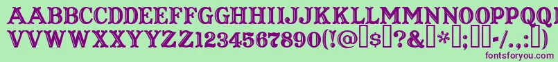 CaptainHowdy Font – Purple Fonts on Green Background