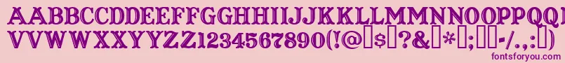 CaptainHowdy Font – Purple Fonts on Pink Background