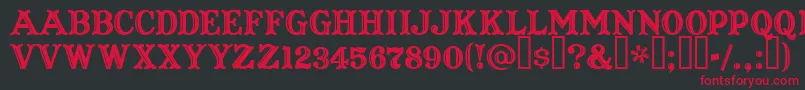 CaptainHowdy Font – Red Fonts on Black Background