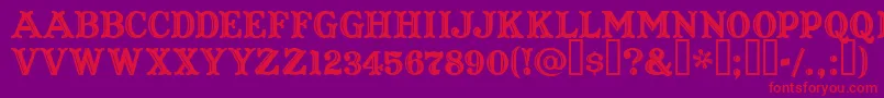 CaptainHowdy Font – Red Fonts on Purple Background