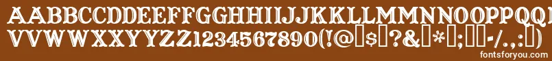CaptainHowdy Font – White Fonts on Brown Background