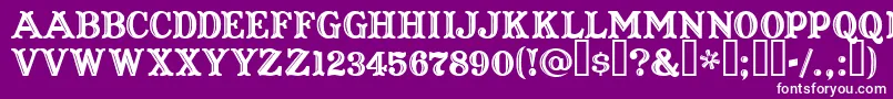 CaptainHowdy Font – White Fonts on Purple Background