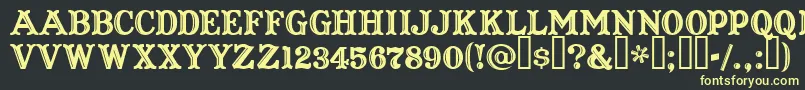 CaptainHowdy Font – Yellow Fonts on Black Background
