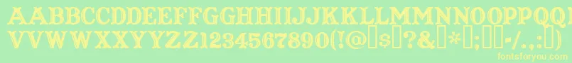 CaptainHowdy Font – Yellow Fonts on Green Background