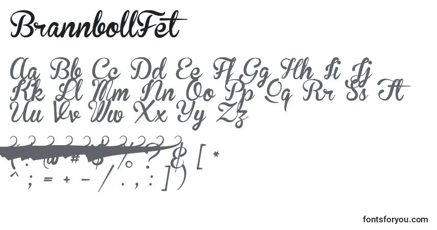 Шрифт BrannbollFet – алфавит, цифры, специальные символы