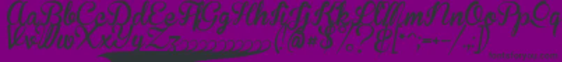 BrannbollFet-Schriftart – Schwarze Schriften auf violettem Hintergrund