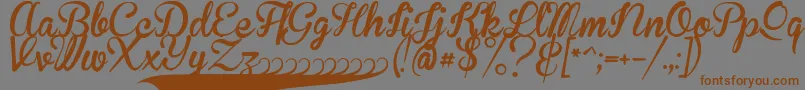 BrannbollFet-Schriftart – Braune Schriften auf grauem Hintergrund