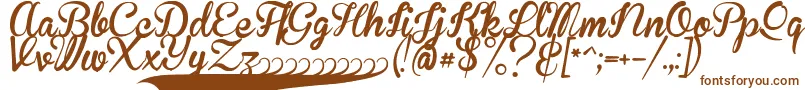 BrannbollFet Font – Brown Fonts on White Background