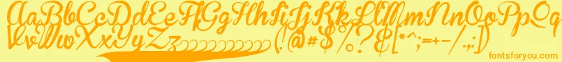 fuente BrannbollFet – Fuentes Naranjas Sobre Fondo Amarillo