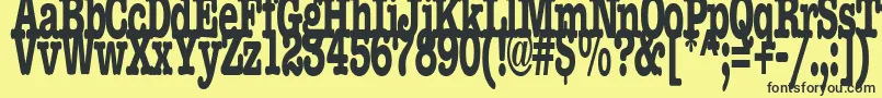 BocciRegularTtstd Font – Black Fonts on Yellow Background