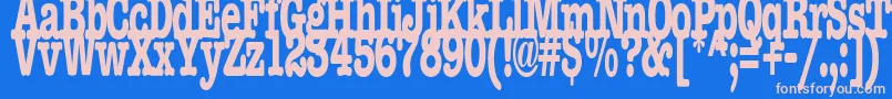 BocciRegularTtstd Font – Pink Fonts on Blue Background