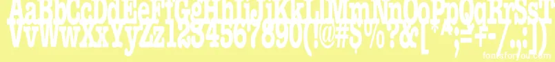 BocciRegularTtstd Font – White Fonts on Yellow Background