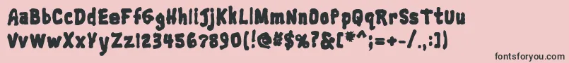 Fonte Trainwreckblack – fontes pretas em um fundo rosa
