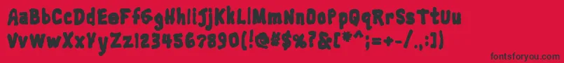 Trainwreckblack Font – Black Fonts on Red Background