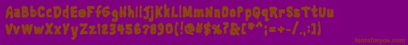 Trainwreckblack Font – Brown Fonts on Purple Background