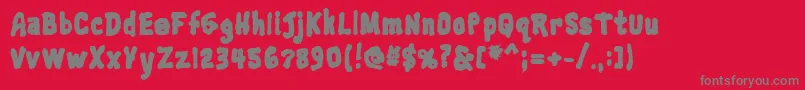 Trainwreckblack Font – Gray Fonts on Red Background