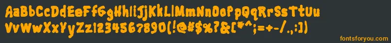 Trainwreckblack Font – Orange Fonts on Black Background