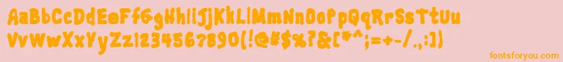 Trainwreckblack Font – Orange Fonts on Pink Background