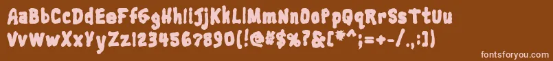 Trainwreckblack Font – Pink Fonts on Brown Background