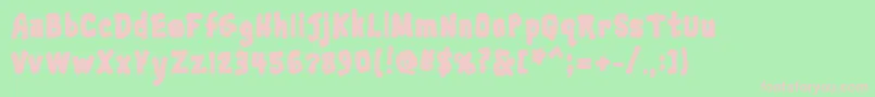 Trainwreckblack Font – Pink Fonts on Green Background