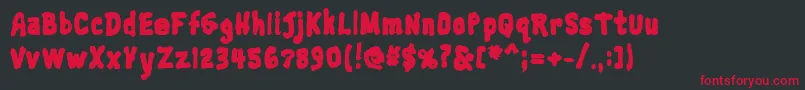 Trainwreckblack Font – Red Fonts on Black Background