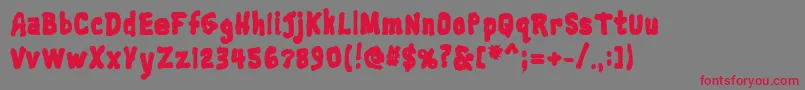 Trainwreckblack-Schriftart – Rote Schriften auf grauem Hintergrund