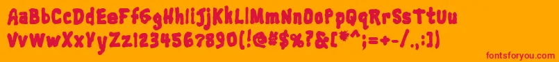 Trainwreckblack Font – Red Fonts on Orange Background