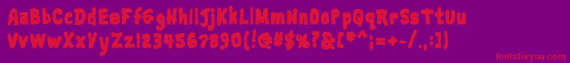 Trainwreckblack Font – Red Fonts on Purple Background