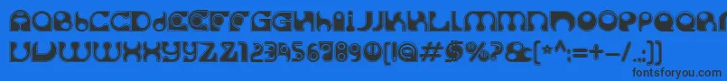 SolangeC Font – Black Fonts on Blue Background