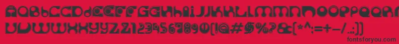 fuente SolangeC – Fuentes Negras Sobre Fondo Rojo
