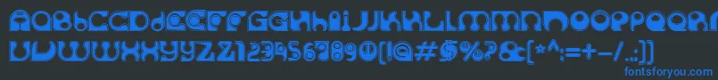 SolangeC Font – Blue Fonts on Black Background