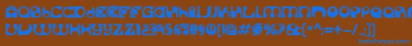 SolangeC Font – Blue Fonts on Brown Background