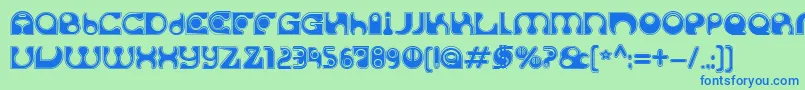 SolangeC Font – Blue Fonts on Green Background