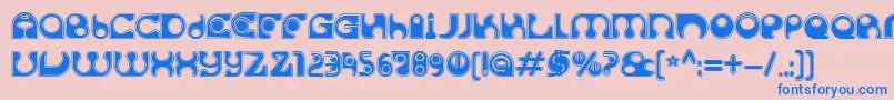 SolangeC Font – Blue Fonts on Pink Background