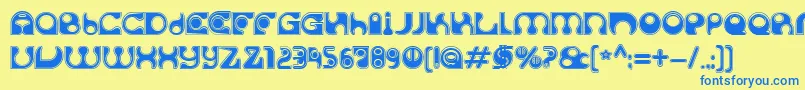 SolangeC Font – Blue Fonts on Yellow Background