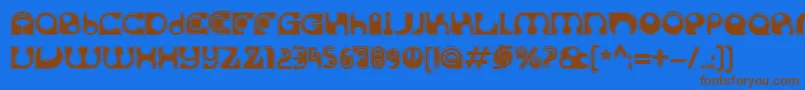 SolangeC Font – Brown Fonts on Blue Background