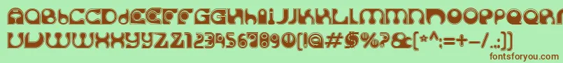 SolangeC Font – Brown Fonts on Green Background